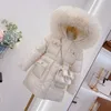 Down Coat Korean Autumn Winter Girl Parkas Waterproof Shiny Warm Long Outterwear 5 14 år Kids Teenage Jacket Outfit 221007