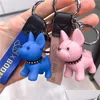 Llaveros Divertido Resina Bldog Llaveros Lindo Animal Llavero Titular Bolsa Charm Baratija Accesorios para Perros Estilo Punk Colgante Gota D Bdehome Dhueg