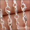 Chains 10Pcs Water Waves Chains 1.2Mm 925 Sterling Sier Necklace 16"-30" Sh540 Q2 Drop Delivery 2021 Jewelry Necklaces Pendants Bdejew Dha8Y