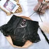 Women's Panties Japanese Large Size Ladies High Waist Black Sexy Cross White