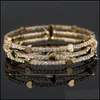 Armreif, Armreif, Strass-Armband, Frau, Fl, Diamant, Liebesherz, handgefertigt, dreireihig, Manschettenarmbänder, vergoldet, 8 9Yf, G2B, Drop-Lieferung, Dhdau