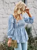 Damesbreien Tees Ladies Vintage Spring herfst Chiffon blouse shirt vrouwen casual vierkante kraag losse blouse vrouwen chique tops vrouwelijke blusas mujer 221007