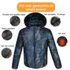Men's Down Parkas Men Camouflage Heated Winter Warm Jackets USB Heating Padded Smart Thermostat Color Hooded Clothing 221007