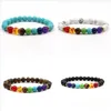 Brins de perles Bracelet en pierre naturelle Mode Colorf Bijoux Hommes Femmes Turquoise Roches Volcaniques Chakras Bracelets Perles De Yoga 5 45Ly Dhrle