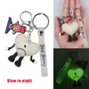 3D PVC Keychain Popular Bad Bunny Croc Shoe Charm Glow in Dark Soft PVC Buckle Decorations Charms for kids Designer Shoes Assorted