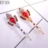 Brooches Fashion Retro Crown Cross Red Rhinestone Pins And Little Magic Wand Lapel Pin Brooch Shirt Men Clothing Accessories