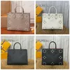 Дизайнерская женская сумка OnTheGo MM Tote Business Giant Monograms Женская сумка для покупок Twin Toron с верхней ручкой Bags On The Go Большая вместимость 35 см