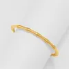 Pulseira de aço inoxidável 316L clássico círculo de ouro redondo design de junção de bambu fechado fio fino pulseiras pulseiras para mulheres