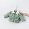 ダウンコート冬の子供用暖かい綿ジャケットガールズ服子供のベビーウサギの毛皮の襟コート韓国の女の子の男の子アウターウェア221007
