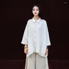 Ethnic Clothing Traditional Chinese Women Tops And Blouses Cotton Summer 2022 Literary Vintage Shirt Shanghai Tang Asian Clothes 10047