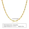 Mode goudkleur gedraaide platte slangenketting kettingen voor vrouwen geschenken sieraden