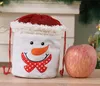 Kerst-Decorations Christmas Sack Xmas Gift Apple Bag Sneeuwman Santa Christmas-Drawstring Bag Party Supplies SN4714