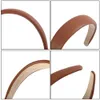 Headbands AWAYTR Solid Color Leather Hairbands Girls Headband non-slip Hair Hoops Wide Side Head Band Women Bezel Fashion Hair Accessories T221007