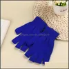 Fingerless Gloves Half Finger Glove Knitting Originality Acrylic Fibres Simplicity Fashion Keep Warm Women Man Currency Diy Gloves Wi Dh49T