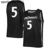 Basquete universitário usa camisas de basquete Ncaa Cincinnati Bearcats Jeremiah Davenport David Dejulius Hayden Koval Abdul Ado Mika