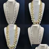 Ketens Curb Cuban Link Chain Hip Hop Mens Dik Long Designer ketting mode grote dikke vintage vintage choker iced rapper dj accessori dh1c9