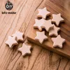 Baby Teethers Toys Let'S Make 50pc Beech Wooden Five-Pointed Star Beads Bow Teething 221007