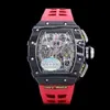 SuperClone Watchs Designer Designer Luxury Mens Mechanics Watch Richa Milles Brand Skeleton Dial