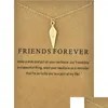 Hanger kettingen rhombische pijl hanger ketting sleutelbeen ketting met kaartverklaring vrouwen sieraden beste vriend gepersonaliseerde bdejewelry dh13v