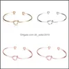 Bangle Adjustable Love Knot Bangle Bracelet For Women Girls Cuff Open Bracelets Friends Gift Wholesale 52 J2 Drop Delivery 2021 Jewelr Dhh2X