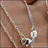 Chains 10Pcs Water Waves Chains 1.2Mm 925 Sterling Sier Necklace 16"-30" Sh540 Q2 Drop Delivery 2021 Jewelry Necklaces Pendants Bdejew Dha8Y