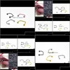 Labret Lip Piercing Jewelry 50Pcs Steel Lip Labret Rings Bar Body Jewelry Piercing 16G Three Colors Vbteu 8Dsmh Drop Bdedome Dhizp5084667