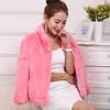 Women's Fur Faux real winter natural Rex rabbit fur coat women female jacket whole skin outerwear coats stand collar women's clothing 221006