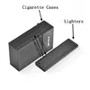 Black Gold Silver Cigarette Case Removable USB Lighter Kit Shell Plastic Aluminum Portable Innovative Design Storage Box Cigarette Lighters