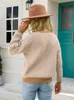 Damen Strick T-Shirts Damen Marke Herbst Winter Pullover Frauen Lose Gestreifter Pullover Lässiger Pullover Gestrickt Chic Basic Damen Pullover Tops Weiblich 221007