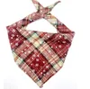 Hondenkleding Dogs Bandana Kerst Buffalo Plaid Snowflake Pet Scarf Triangle Bibs Kerchief Costume Accessoires voor kleine honden katten RRB16086