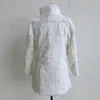 Kadınlar Kürk Faux Bütün Cilt Saf Tavşan Palto Çizgi Çizgisi Doğal Gerçek Ceket Kadınlar için Gerçek Ceket Gerçek Kadın Palto TBSR343B 221006
