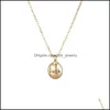 Подвесные ожерелья удачи письма подвесной ожерелье для женщин -шарм украшения золото sier color wish card gard gors dize d bdejewelry dhwy9