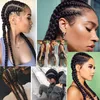 32 Inches Lace Front Braided Wigs With Baby Hair Black Double Dutch Box Braided Twist Synthetic Braids Wig For Black Womenfactory direct