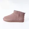 2022 Classic Mini Leather Wool Snow Boots Non slip Warm plush Mini Short Shoes