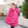 Manteau en duvet 25 degrés enfants vêtements d'hiver mode enfant rose à capuche doudoune filles chaud épais manteau 90 221007