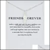 Pendant Necklaces Rhombic Arrow Pendant Necklace Clavicle Chain With Card Statement Women Jewelry Best Friend Personalized Bdejewelry Dh13V