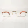 Glasses frame 3524012 come with new C hardware which is flat with orange wooden legs