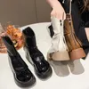 Boots Modern Angle Women Chelsea Shold 2022 Fashion Fashion Toe Platform 221007