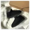 2023 Klassische warme Stiefel, Schneestiefel, Stiefeletten, Damen, Mini-Halbwinterstiefel, volles Fell, flauschig, pelzig, Satin-Booties, Hausschuhe, Us4–12, anpassbare Farben