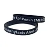 Bracelet en silicone alerte de l'anaphylaxie 1pc Quelle meilleure façon de transporter le message qu'avec un rappel quotidien269w