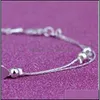 Beaded Strands Bangles Strands Fashion 925 Sliver Jewelry Heart Charm New Bracelet Accesories Woman Man Jewelrys Bracelets 99 K2 Dro Dhs2N