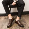 Scarpe oxford in coccodrillo scarpe a punta lucidate da uomo stringate moda semplice scarpe casual formali multi-size38-47