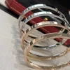 Bracelet 4MM mince 6ème titane acier Designer bracelet femmes hommes amour argent rose or vis tournevis ongles bracelets Bracelet Couple 7949293