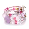 Charm armband bohemian p￤rlor charm armband modedesign imitation crystal sten armband f￶r kvinnor mtilayer m￤n smycken g￥vor 12 dh0rs