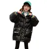 Manteau en duvet Veste d'hiver pour filles Vêtements pour enfants Salopette d'extérieur 4 15 ans Vêtements chauds Enfants Fourrure Parka en coton pour adolescents 221007