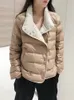 Parkas en duvet pour femmes Ailegogo hiver femmes col montant manteau court ultra léger 90% canard blanc chaud veste à simple boutonnage Lady Snow Outwear 221007