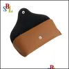 Sunglasses Cases Bags Wholesale Black Sun Glasses Case Retro Brown Leather Sunglasses Box Discount Fashion Eye Pouch Without Cleanin Dhd3E