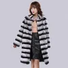 Women's Fur Faux Hight Quality Real Rex Rabbit Coat Winter Lady Long Style Jacket Women Fashion Warm Outerwear 221006