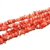 Beads Wholesale Gravel Shape Dye Pink Natural Coral 5-8 Mm Stone For Jewelry Making DIY Bracelet Necklace Strand 34''