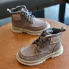 Boots Herfst Winter Kinderjongen Keep warme katoenen schoenen Kinderen Echt lederen enkelmeisjes Sneakers Anti Slip 221007